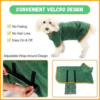 Peignoir Absorbant pour Chien en Microfibre - Papapattes