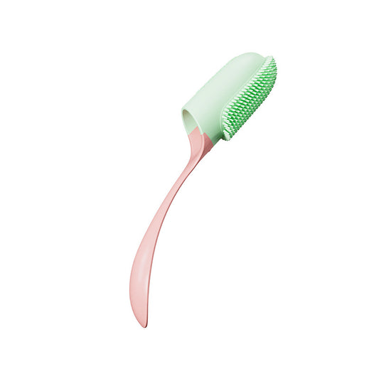 Brosse à dents en silicone pour chiens et chats, parfaite pour le brossage doux.