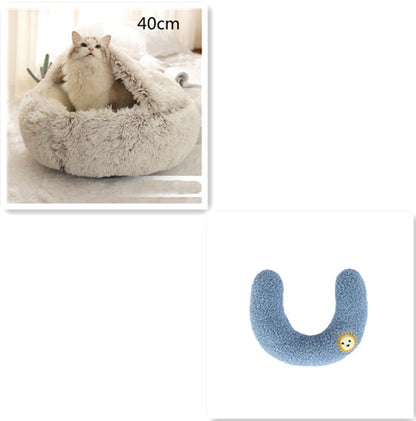 Lit douillet 2 en 1 pour chien et chat, confort partagé