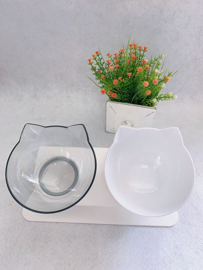 Support de gamelle élevé pour chat, pratique et élégant