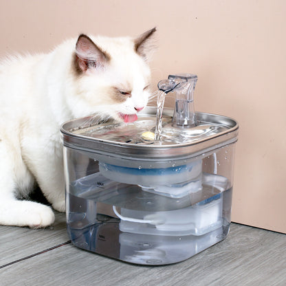 Fontaine à eau automatique en acier pour le confort des animaux