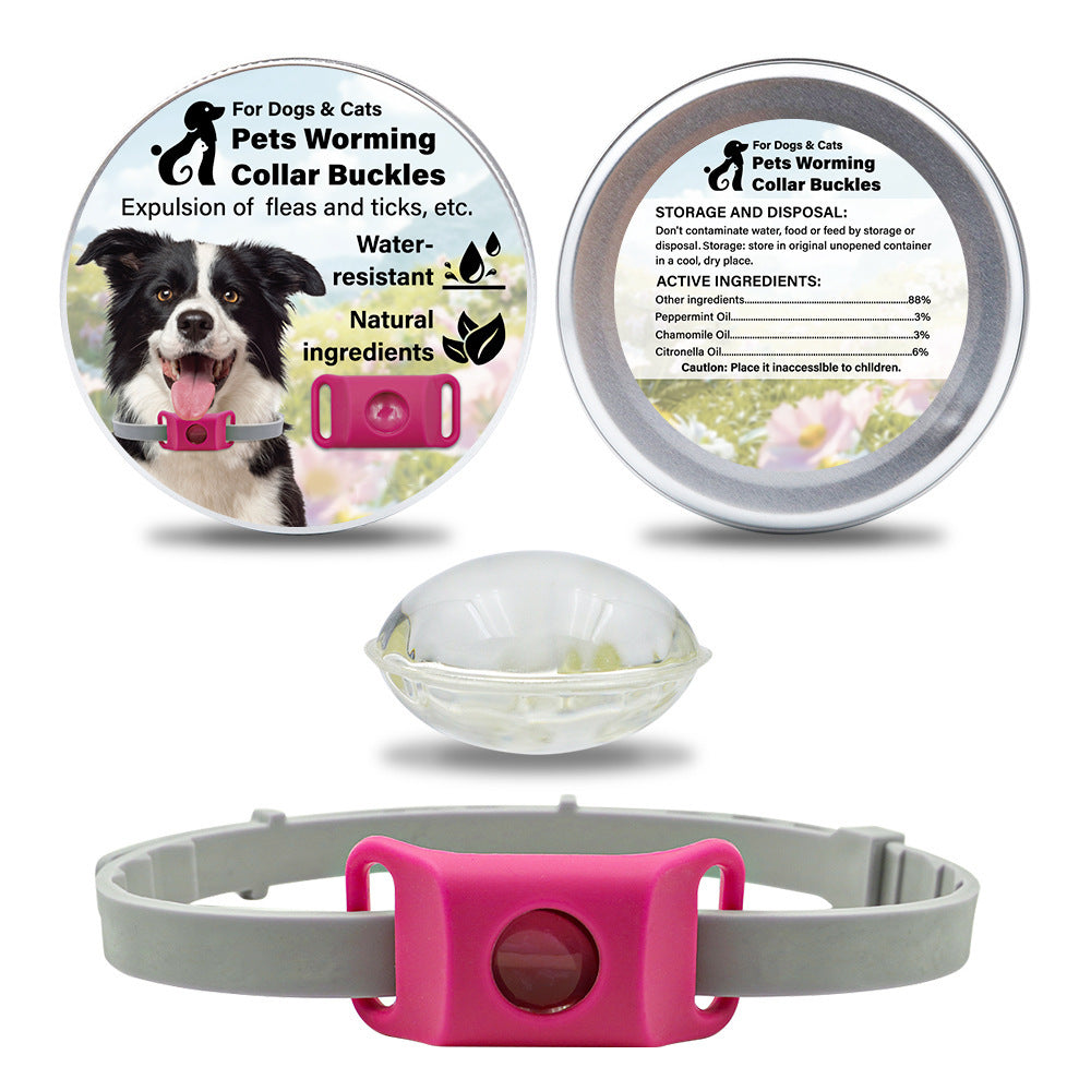 Collier en silicone anti-insectes pour chiens et chats