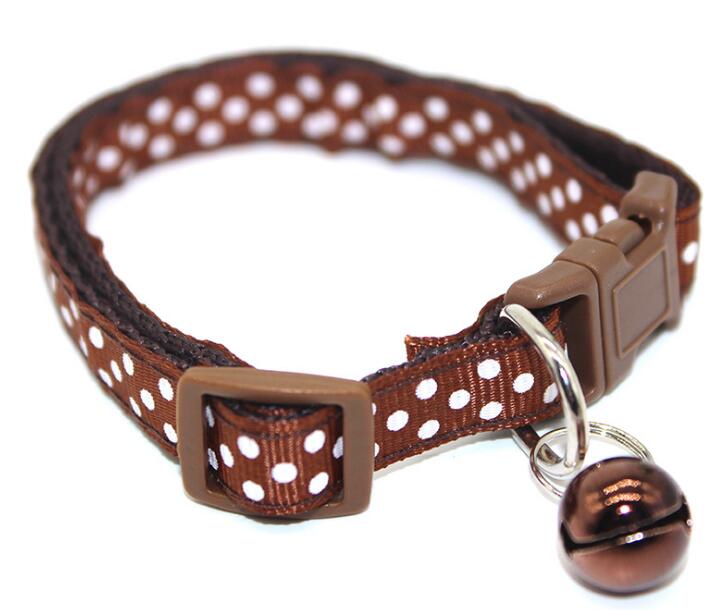 Collier pour petit chien et chat ajustable avec cloche