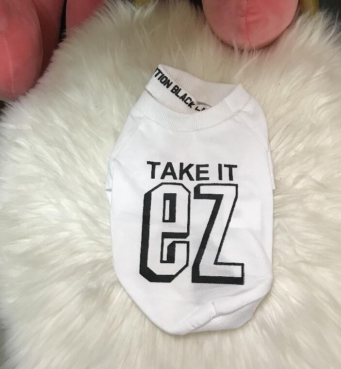 Pull Coton Chihuahua à Imprimé Lettre pour Petits Chiens