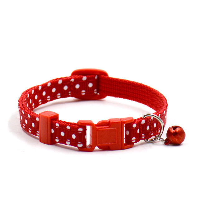 Collier pour petit chien et chat ajustable avec cloche
