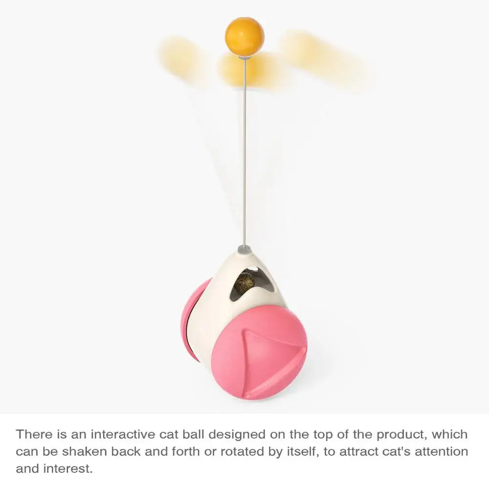 Jouet interactif pour chats - Balle à plumes automatique