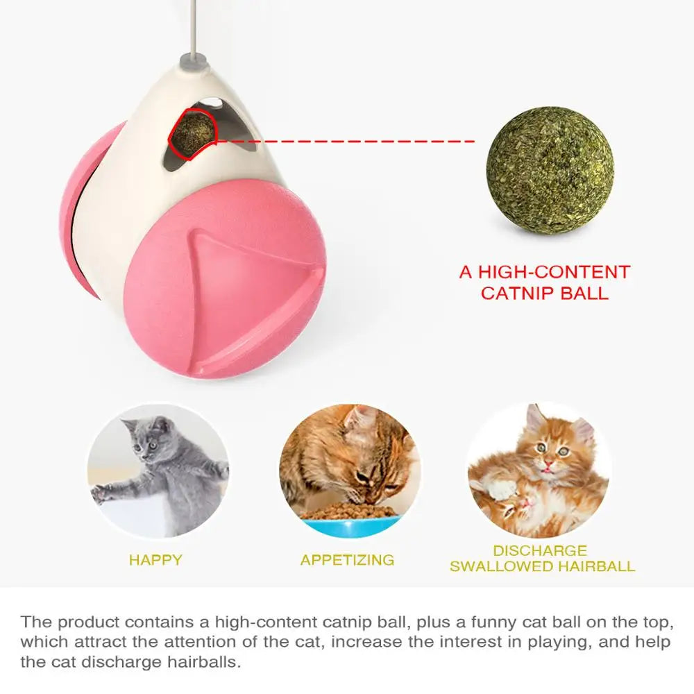 Jouet interactif pour chats - Balle à plumes automatique