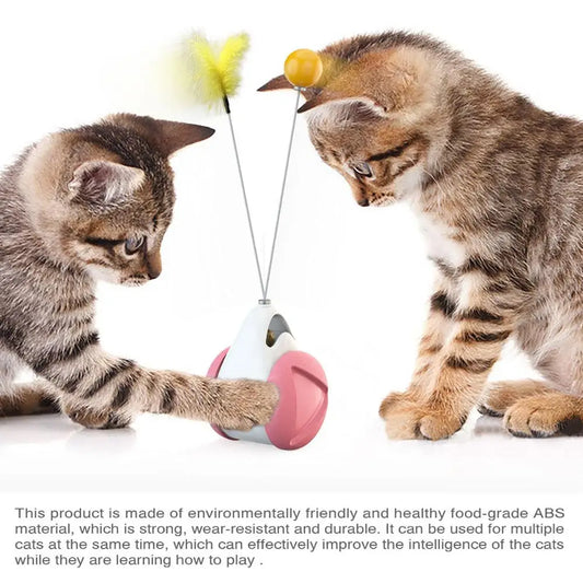 Jouet interactif pour chats - Balle à plumes automatique