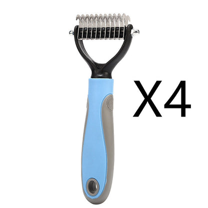 Brosse double face en acier inoxydable pour toiletter chiens et chats.