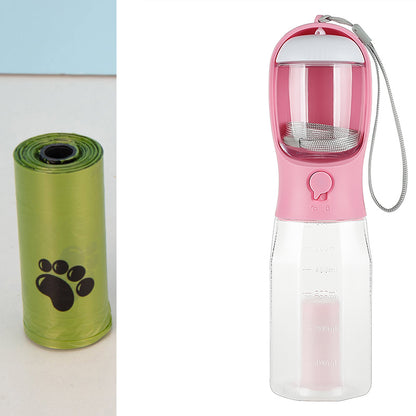 Bouteille d'eau multifonction pour chiens et chats, pratique pour les voyages.