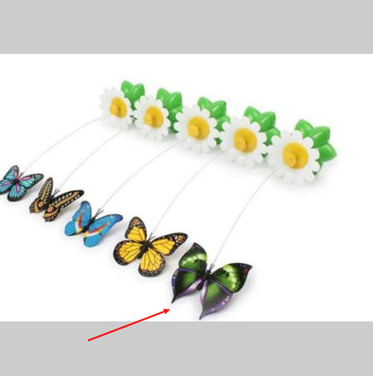 Fleur électrique rotative qui divertit et stimule les animaux.