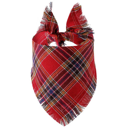 Écharpe Triangle en Plaid pour Chien - Papapattes