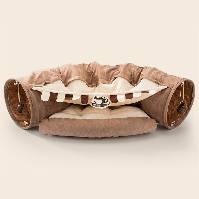 Tunnel à Litière Démontable pour Chats - Papapattes