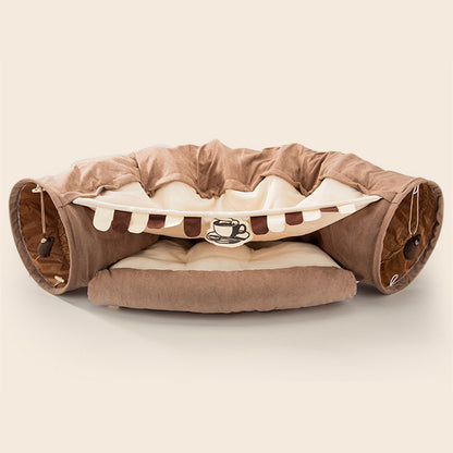 Tunnel à Litière Démontable pour Chats - Papapattes