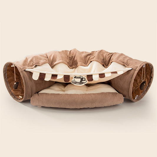 Tunnel à Litière Démontable pour Chats - Papapattes