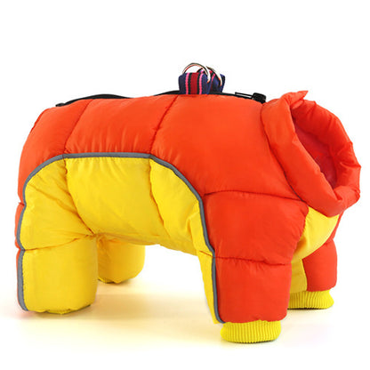 Veste d'hiver épaissie pour chien, combinant confort et élégance.