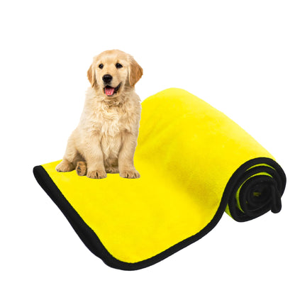 Serviettes pour animaux, douces et absorbantes, parfaites après le bain.