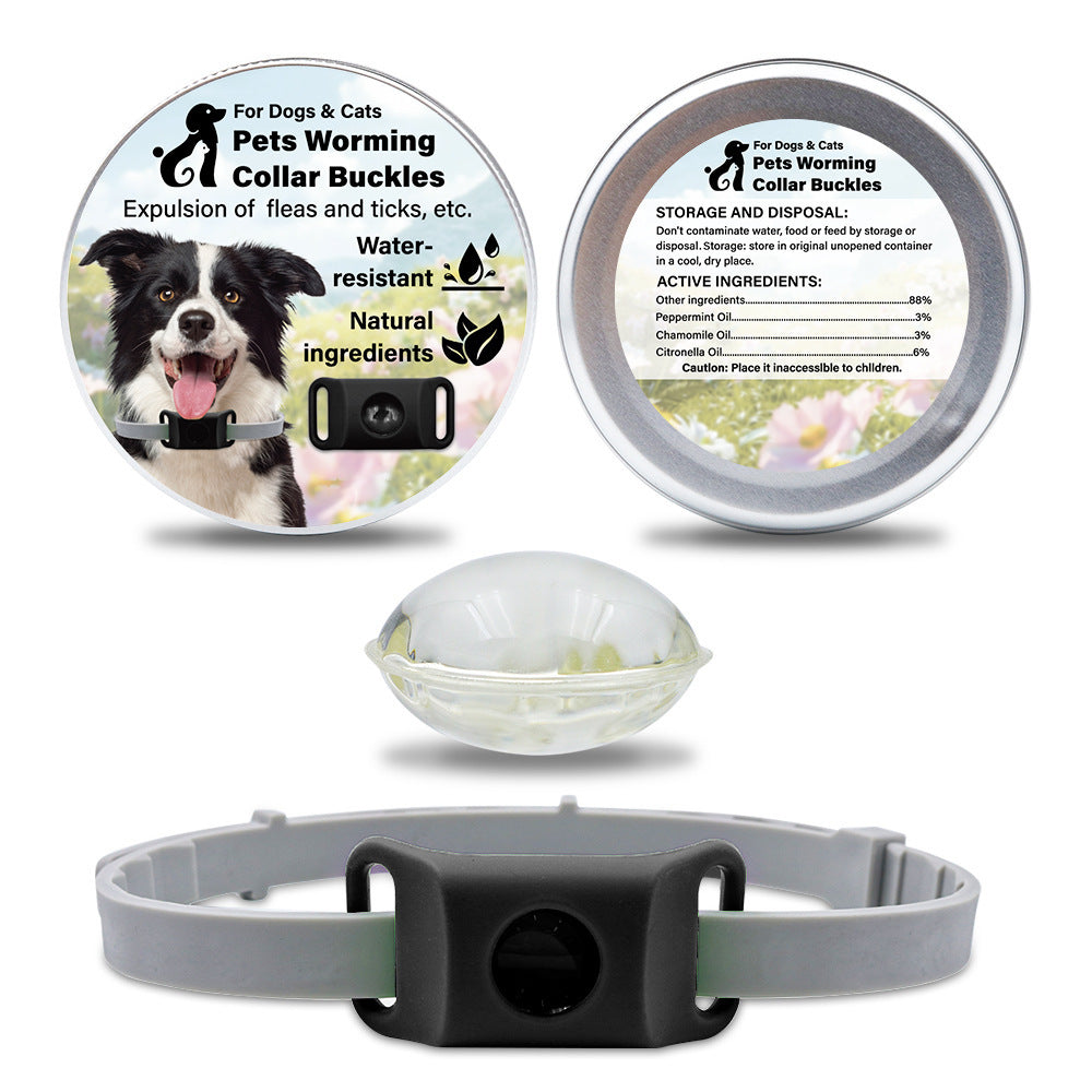 Collier en silicone anti-insectes pour chiens et chats
