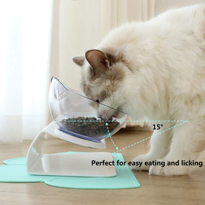 Support de gamelle élevé pour chat, pratique et élégant
