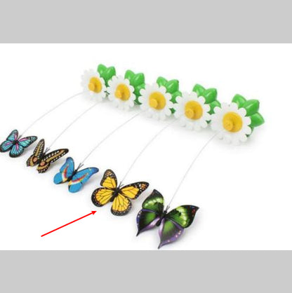 Fleur électrique rotative qui divertit et stimule les animaux.
