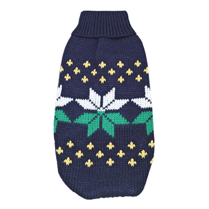 Pull en Tricot à Col Roulé Flocon de Neige - Papapattes
