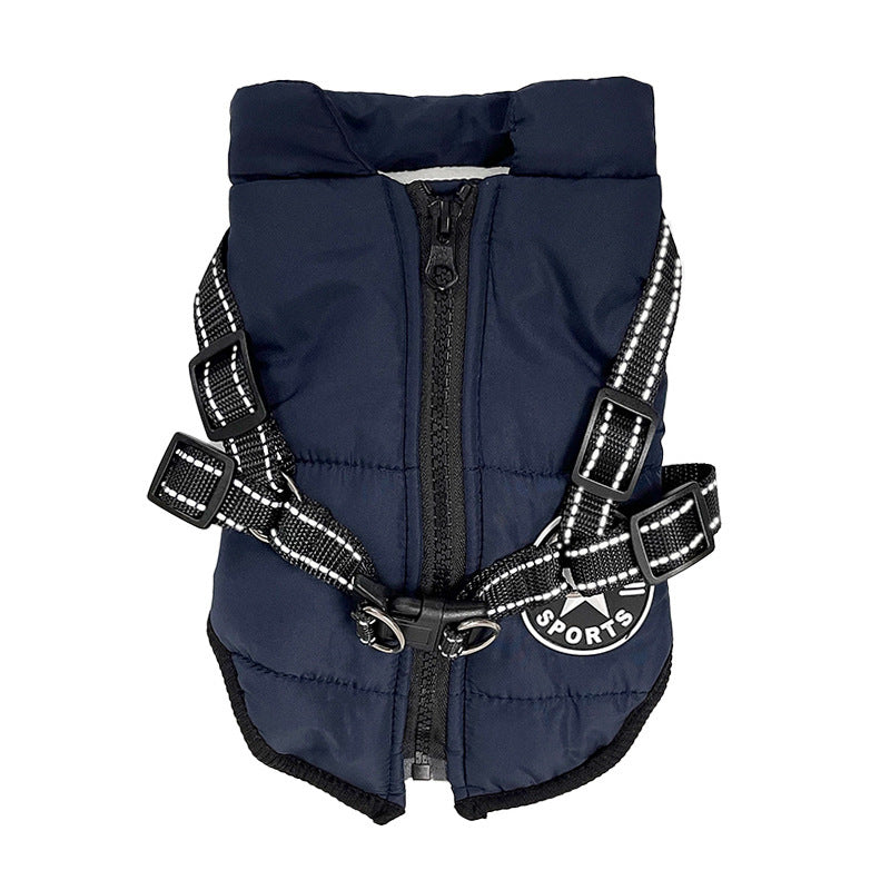 Manteau imperméable pour chien avec harnais intégré