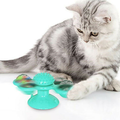 Jouet moulin à vent attrayant pour divertir les chats