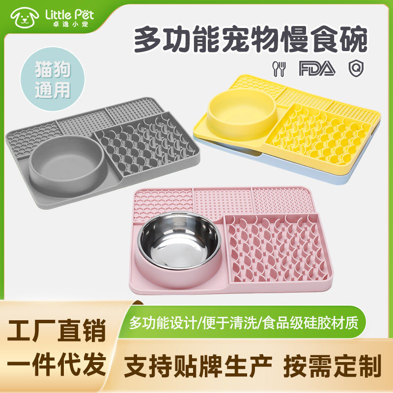 Gamelle anti-étouffement en silicone pour chien