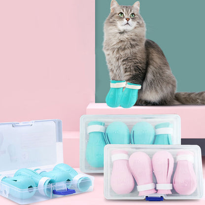 Bottes ajustables anti-rayures pour protéger les pattes de chat