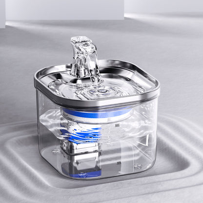 Fontaine à eau automatique en acier pour le confort des animaux