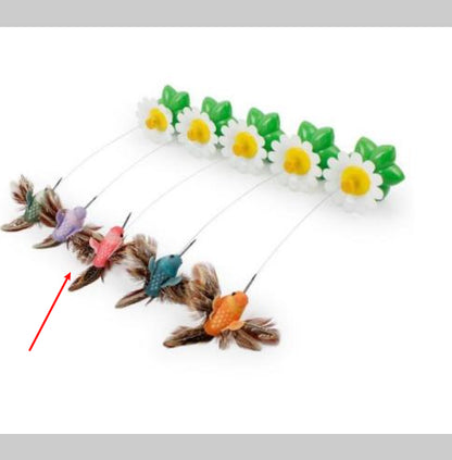 Fleur électrique rotative qui divertit et stimule les animaux.