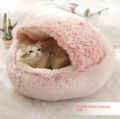 Lit douillet 2 en 1 pour chien et chat, confort partagé