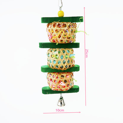 Jouet en Bois Tressé pour Oiseaux - Papapattes