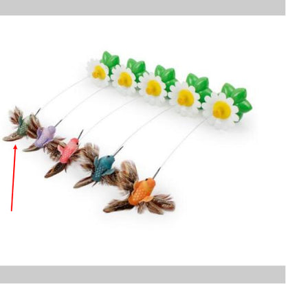 Fleur électrique rotative qui divertit et stimule les animaux.