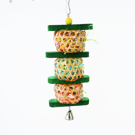 Jouet en Bois Tressé pour Oiseaux - Papapattes