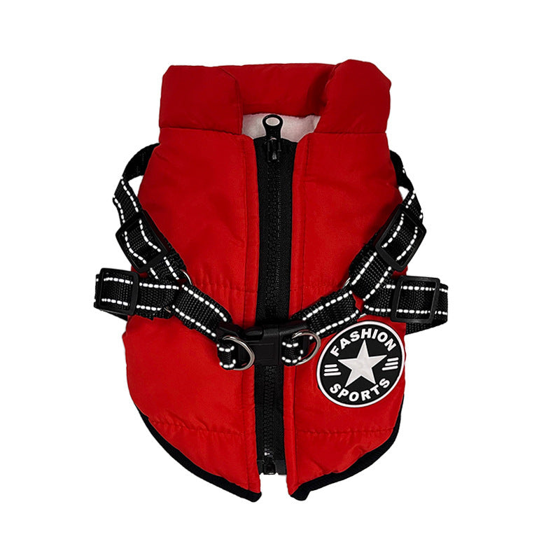 Manteau imperméable pour chien avec harnais intégré