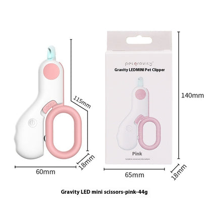 Ciseaux à ongles LED pour une coupe précise des griffes de chats.