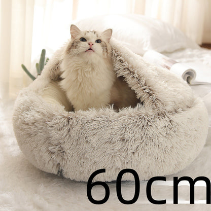 Lit douillet 2 en 1 pour chien et chat, confort partagé