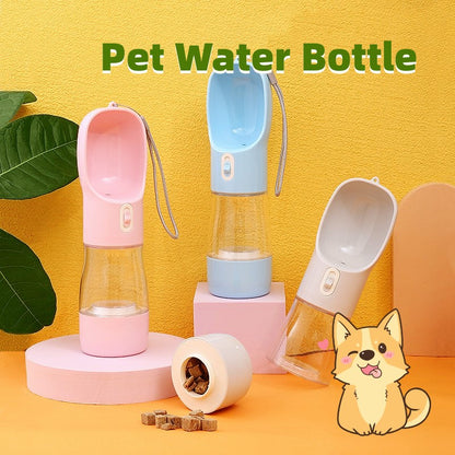 Gourde et gamelle portable pour chien, pratique pour les promenades et voyages.