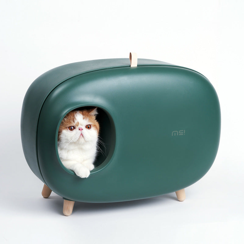 Mochi : bac à litière fermé pour chats - confort optimal