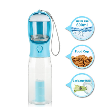 Bouteille d'eau multifonction pour chiens et chats, pratique pour les voyages.