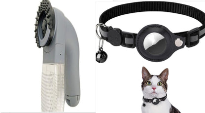 Collier réfléchissant étanche avec Airtag pour animaux en extérieur.