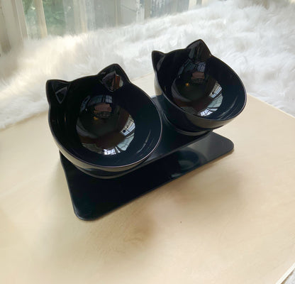 Support de gamelle élevé pour chat, pratique et élégant