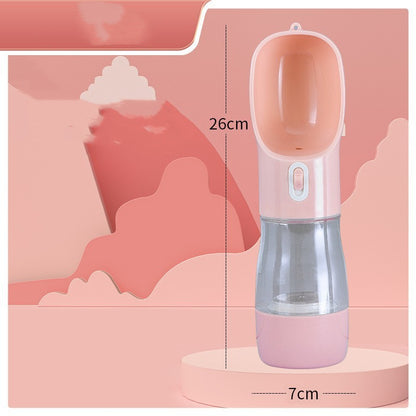Gourde et gamelle portable pour chien, pratique pour les promenades et voyages.