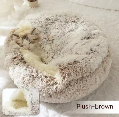 Lit douillet 2 en 1 pour chien et chat, confort partagé