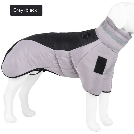 Manteau d'hiver imperméable conçu pour la protection des chiens.
