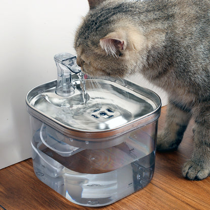 Fontaine à eau automatique en acier pour le confort des animaux