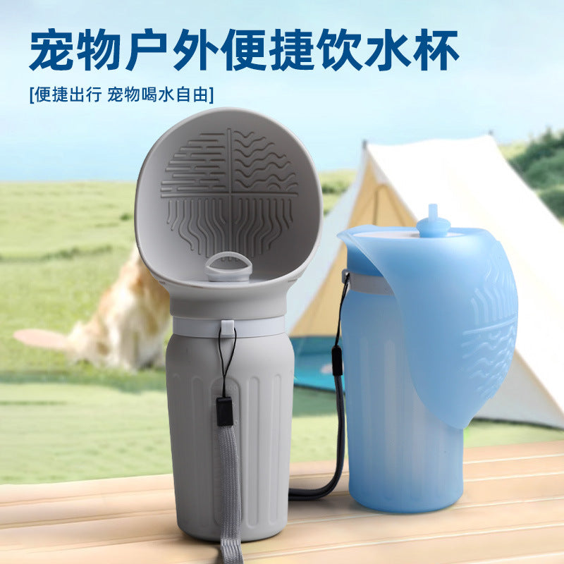 Gobelet en silicone pour chien, pratique et pliable