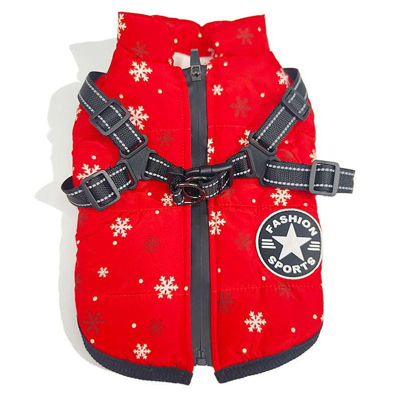 Manteau imperméable pour chien avec harnais intégré