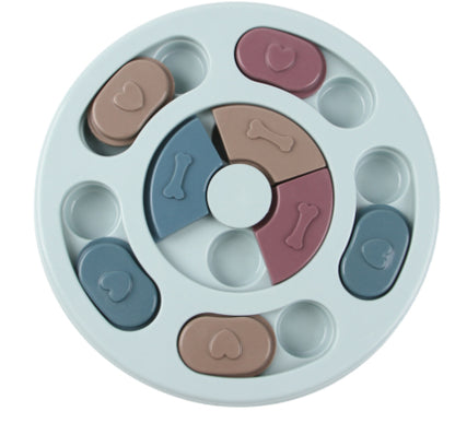 Jouet puzzle interactif pour chien, idéal pour les repas lents.